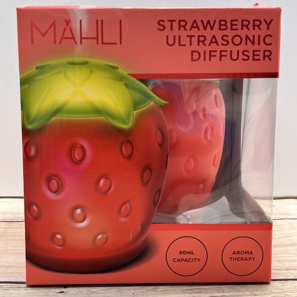 Mahli Strawberry Ultrasonic Diffuser Aroma Therapy 80ml Capacity LED Light - Picture 6 of 7